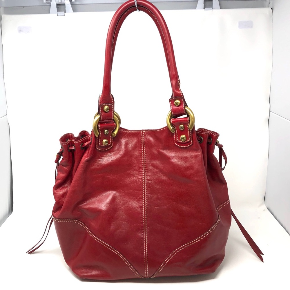 FRANCESCO BIASIA large brick red leather bag - Picture 4 of 8